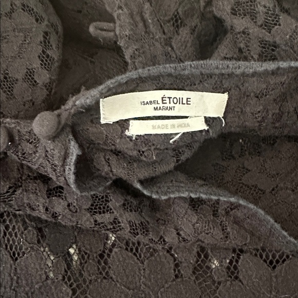 Isabel Marant Étoile Vetea lace top black cotton size 36 - Picture 4 of 5